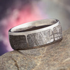Meteorite Wedding Band in Titanium