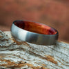 Titanium Wedding Band With Tulipwood Sleeve-2184 - Jewelry by Johan