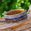 Titanium Men's Wedding Band with Whiskey Barrel Wood Sleeve-2208 - Jewelry by Johan