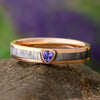 Tanzanite Engagement Ring In Rose Gold-2224 - Jewelry by Johan