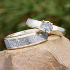Matching Meteorite Ring Set