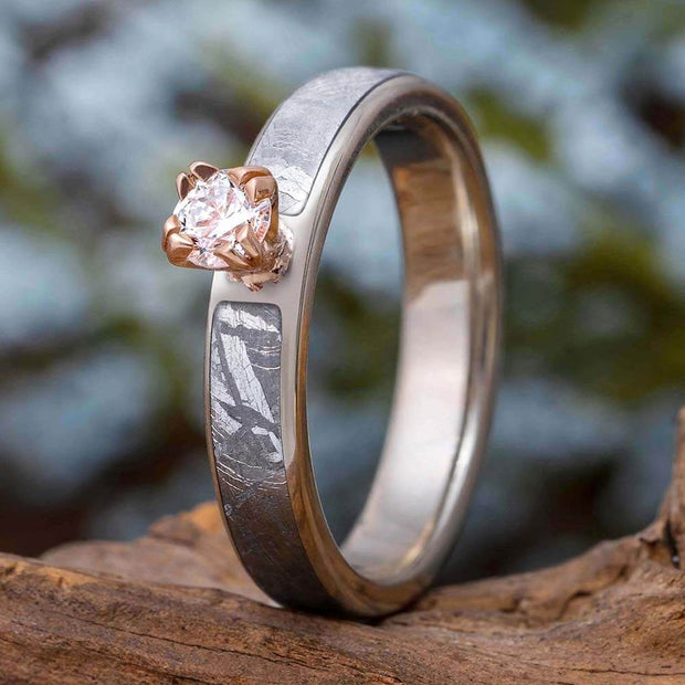 Meteorite Engagement Ring