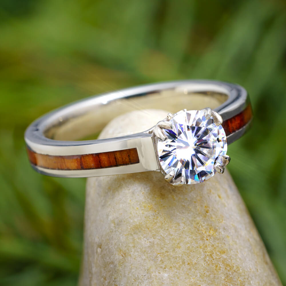 White Gold Ironwood Engagement Ring