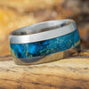 Blue Box Elder Wood Wedding Band