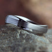 Wavy Titanium Wedding Band