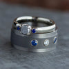Blue Sapphire Wedding Ring Set