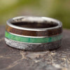 Meteorite and Fossil Wedding Band