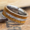 Meteorite and Whiskey Barrel Oak Wedding Band
