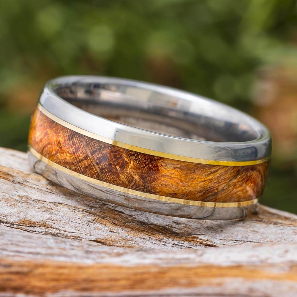 Mesquite Wood Wedding Band