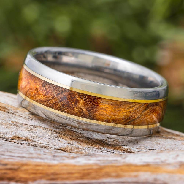 Mesquite Wood Wedding Band