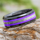 Purple Meteorite Wedding Ring