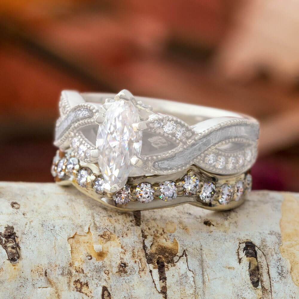 Moissanite Bridal Shadow Band