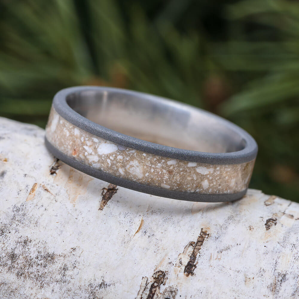 Memorial Ring with Sandblasted Finish