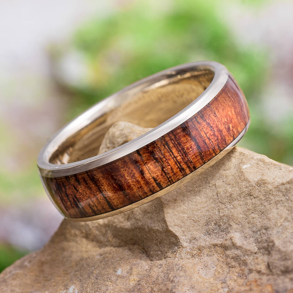 Mens Rings Hawaiian Koa Wood Wedding Rings Hawaii Koa Wedding