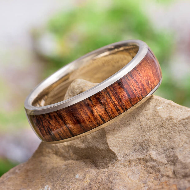 Koa Wood Wedding Band