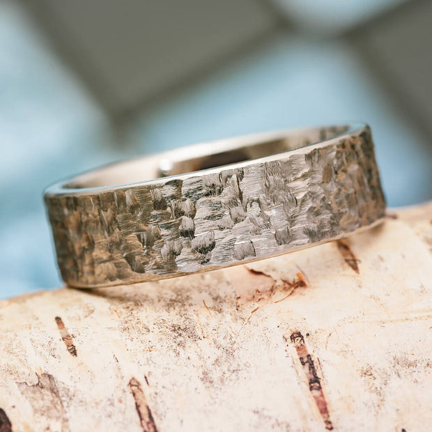 Hammered Titanium Ring