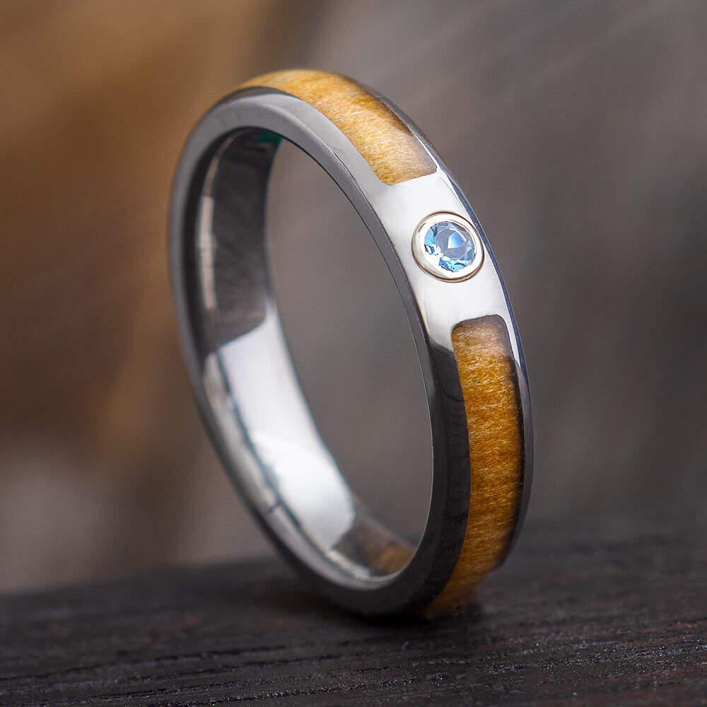 Aquamarine Wedding Band