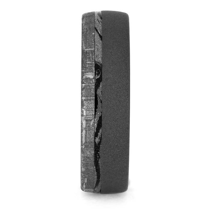 Mokume Wedding Band, Meteorite Ring with Sandblasted Finish-3834 - Jewelry by Johan