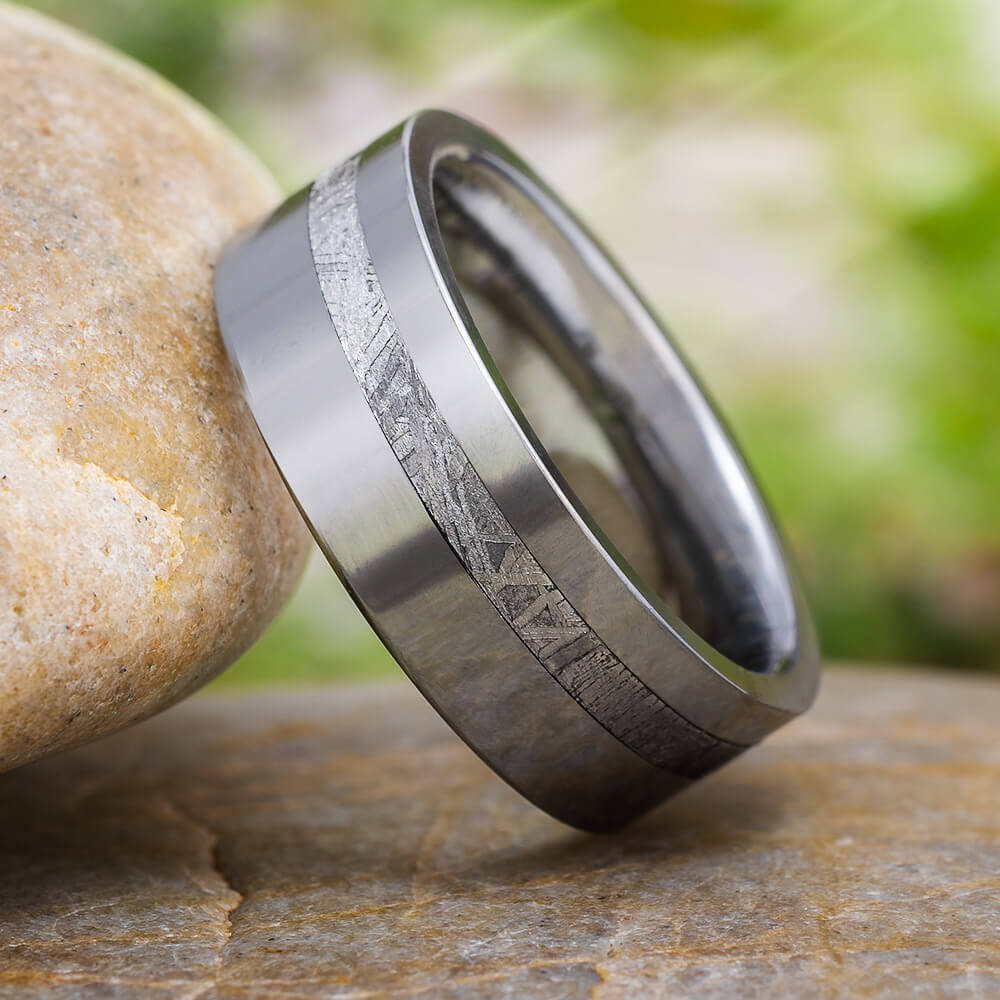 Tungsten Meteorite Wedding Band