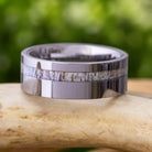 Tungsten Men's Wedding Band With Deer Antler Inlay-3209 - Jewelry by Johan