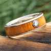 Ipe Wood Wedding Band with Diamond
