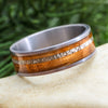 Whiskey and Antler Wedding Band for Men
