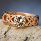 Rose Gold Celtic Knot Engagement Ring