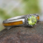 Platinum Engagement Ring with Peridot