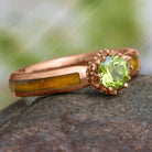 Lotus Peridot Engagement Ring