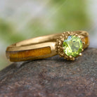 Golden Peridot Engagement Ring