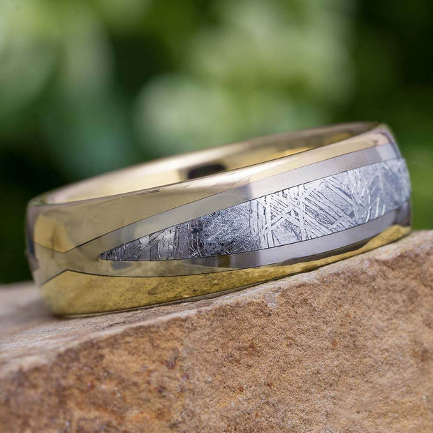 Meteorite Wedding Band for Men