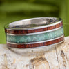 Bubinga and Chrysocolla Wedding Band