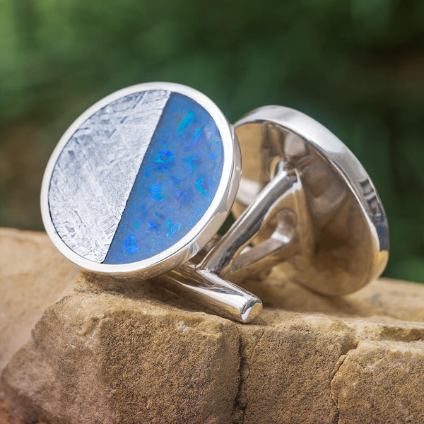 NATURAL OPAL CUFFLINK-Opal Sapphire Cufflinks-Groom Cufflinks-Statement fashion Cufflinks-Fire Opal Gemstone Cufflink-Gift For Him-Wedding Cufflink