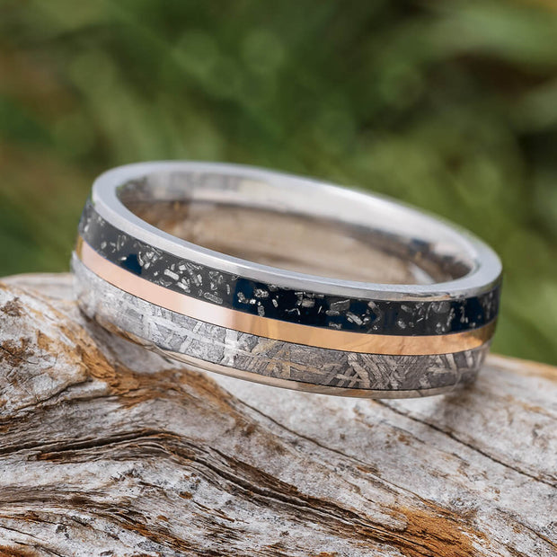 Meteorite Ring with Stardust