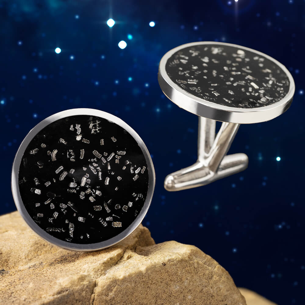 Black Stardust Cuff Link Set