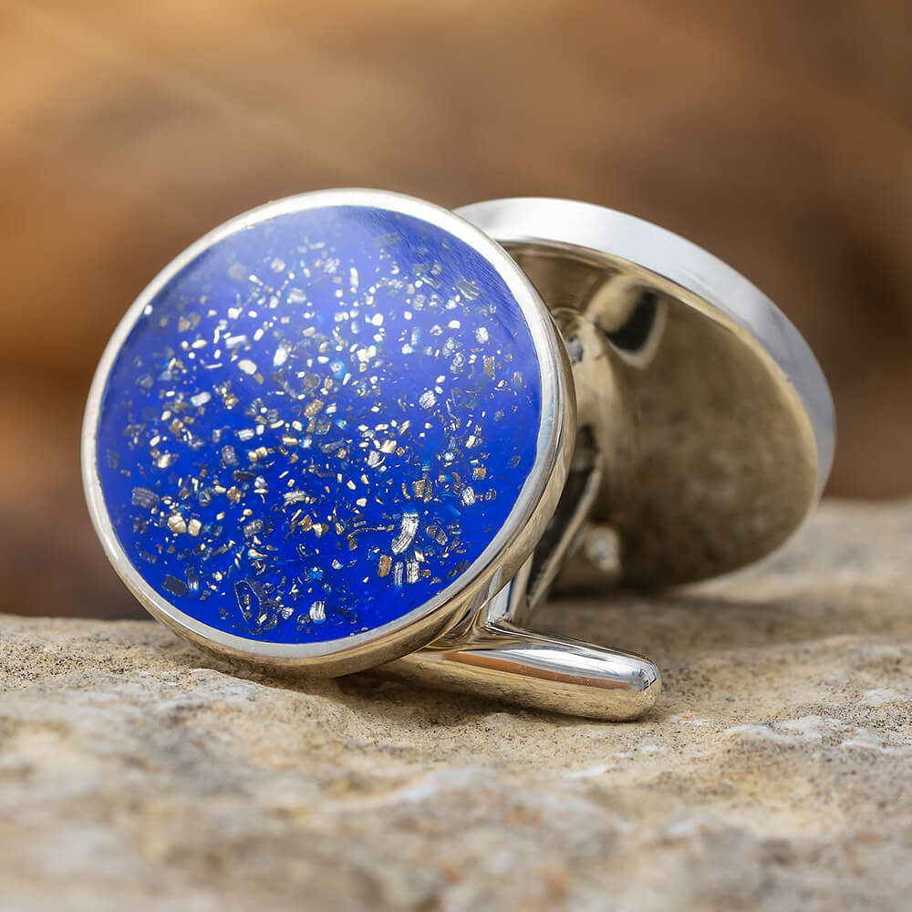 Meteorite Cuff Link Set