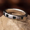 Meteorite and Dinosaur Bone Ring