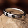 Meteorite and Dinosaur Bone Ring