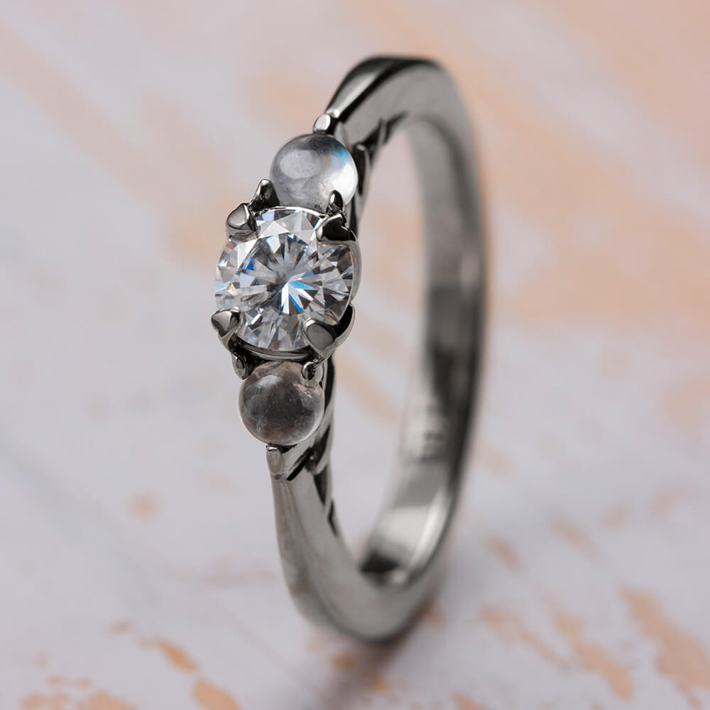 Moonstone Engagement Ring
