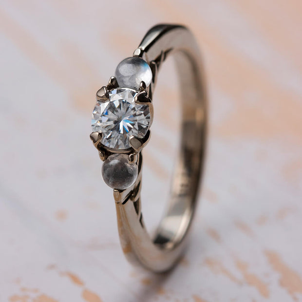 Moonstone Engagement Ring