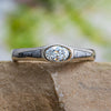 Platinum Engagement Ring with Meteorite
