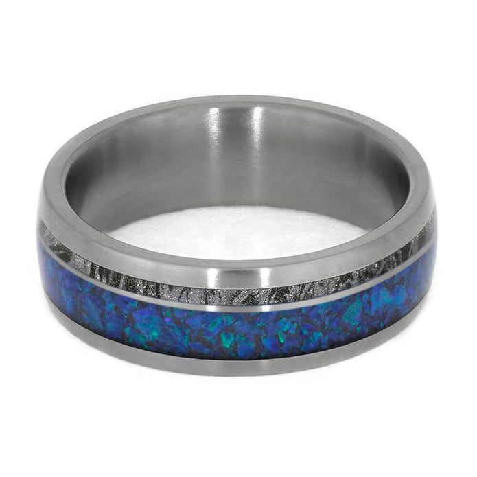Opal Ring with Mokume Gane