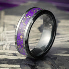 Purple Meteorite Wedding Band