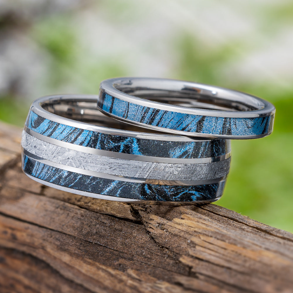 Unique Blue Men's Wedding Band | Jewelry by Johan