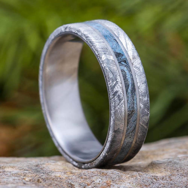 Meteorite and Cobalitium Wedding Band
