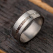Deer Antler Men's Wedding Band In Brushed Titanium-4225 - Jewelry by Johan