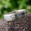 Cobaltium Mokume Gane Wedding Band, Brushed Titanium Ring-4227 - Jewelry by Johan