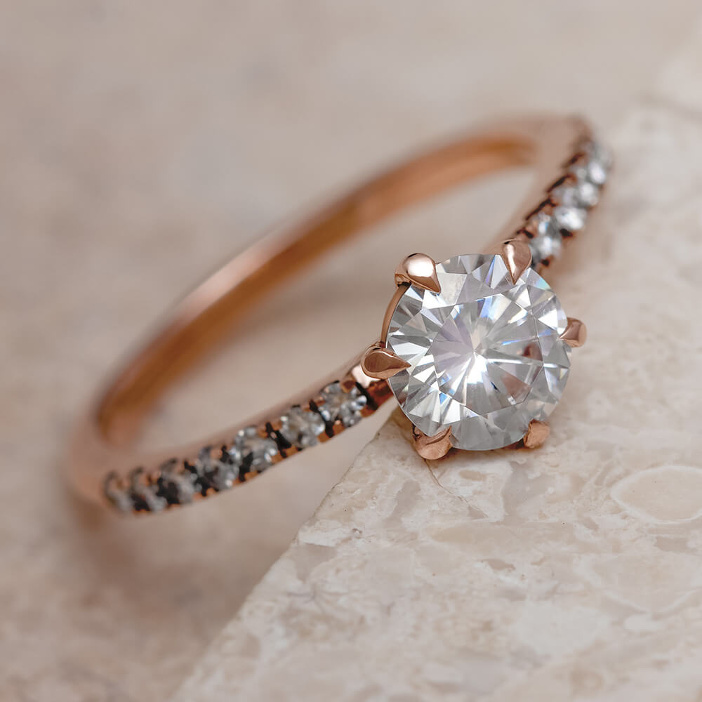 Pear Shaped Diamond Ring with Talon Claw Setting