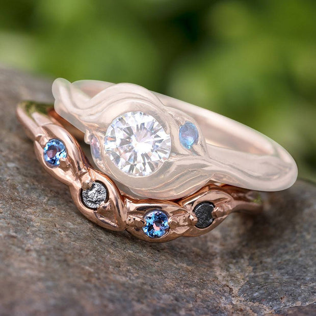 Meteorite and Rose Gold Shadow Band