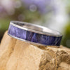 Purple Box Elder Burl Wood Wedding Band
